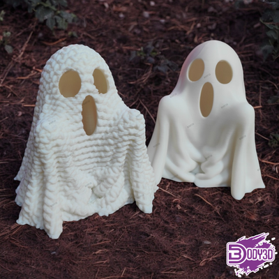 spooko ghost supportless home body3d fan art fanart monster creature halloween deco decoration decor horror spooky easy casper mini pop sculpture 3d print model - Mito3D