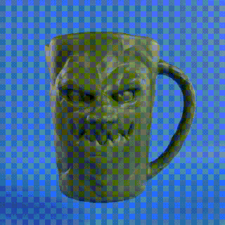 spaventoso uomo nero viso tazza casa mostro caffè strano 3d print model - Mito3D