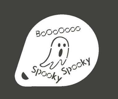 effrayant fantôme cappuccino pochoir halloweenxcults Halloween 3d print model - Mito3D