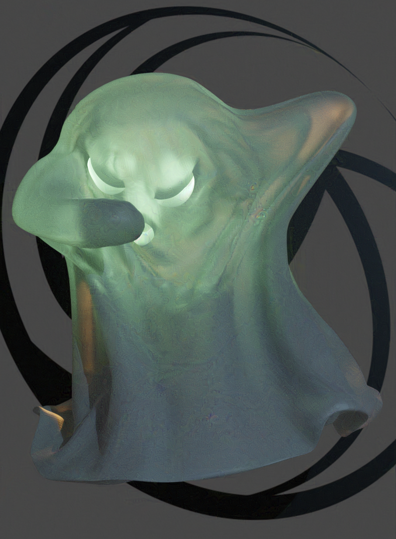 spaventoso fantasma impostato 1 5 Halloween decorazione giocattolo 3D print model - Mito3D