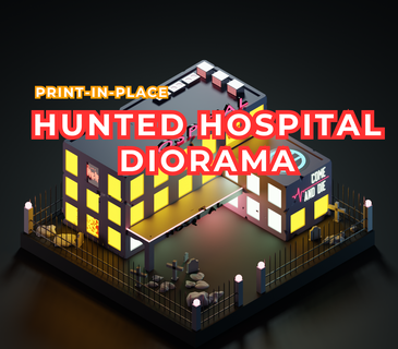 effrayant hôpital diorama effrayant hôpital diorama diorama mignonne fantôme faucheuse effrayant belle Halloween mignonne childeren 3d print model - Mito3D