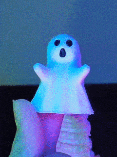 gruslig Zug Halloween Geist Spielzeug Kinder unheimlich komisch drucken Ort Seite Unterstützung einfach Trick behandeln Grusel flexibel Spielzeuge flexi 3d print model - Mito3D