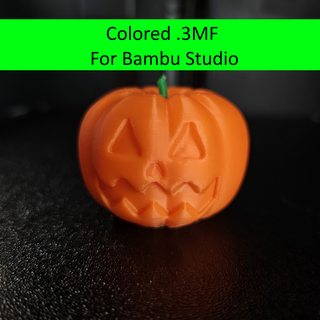 calabaza espeluznante colored3mf 3d print model - Mito3D