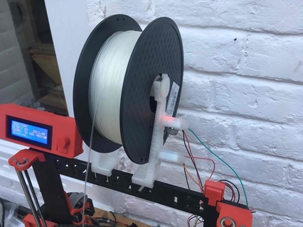 spool holder - prusa i3 608 bearing filament spoolholder mount roller stand 3d printer accessories 3d print model - Mito3D