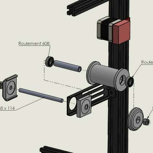 spool holder 608 bearing ender 5 3 creality 3d_printer_parts 3D print model - Mito3D