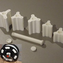 spool holder hub adapters gadget 3d printer filament art shaft rod test tube toy space gadgets tool 3d print model - Mito3D