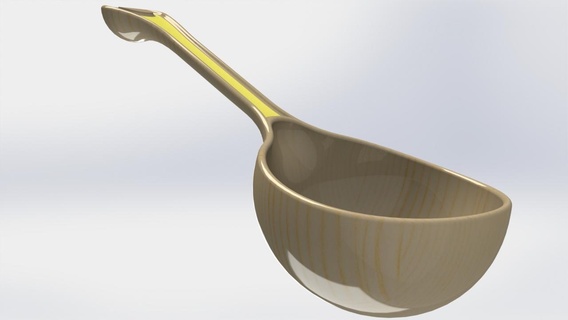 cucchiaio domestico 3d print model - Mito3D
