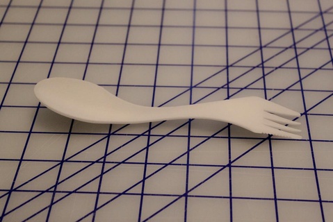 sporknife food fork knife model spoon spork useful various miscellaneous uncategorized 3d print model - Mito3D