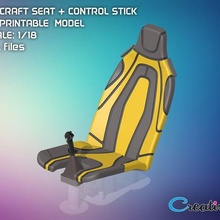 sport airplane seat control stick 3d print model - Mito3D