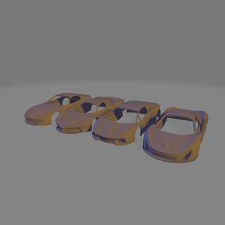 spor araba paketlemek vücut şasi aşırı oyuncak 3d print model - Mito3D