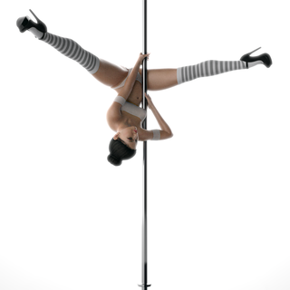 sport poledance woman girl female dance dancer pole poledance pilon acrobatic striptease pretty character figurine resin sport fitness legs heels lady  3d print model - Mito3D
