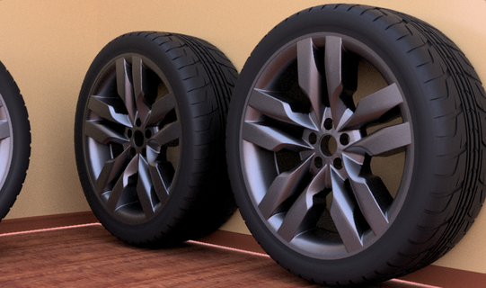 sport ruota 2 macchina pneumatico cerchio automobile aloy 3d print model - Mito3D