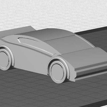 Sport Auto - ein Stück print-bewegliche Räder Spiel Fahrzeuge racing der nascar motor auto 3d print model - Mito3D