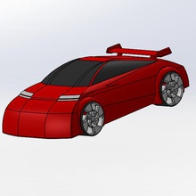 sportliche bugatti-Stil Auto Spiel veyron chiron weil athletic 3d print model - Mito3D