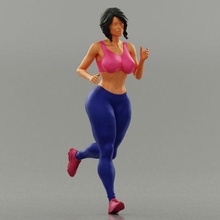 sporty girl running 3d print model 3d print model - Mito3D