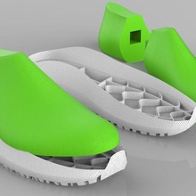 sportif Unique mode chaussure chaussures semelles sports Soleil 3d print model - Mito3D