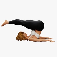 sportivo donna yoga aratro postura 3d Stampa modello 3d print model - Mito3D