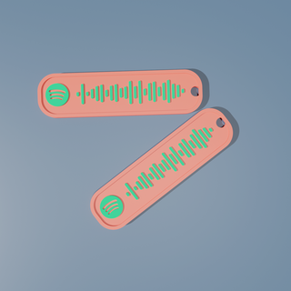 spotify code porte clés cadeau musique 3d print model - Mito3D