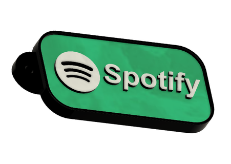 Spotify llavero logo 1 llaves música decoración 3d print model - Mito3D