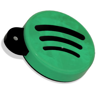 spotify chaveiro logotipo 2 chaves música decoração 3d print model - Mito3D