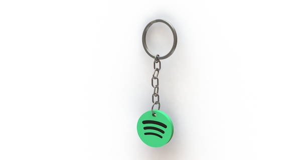 spotify keychain 3d 3dmodel 3dmodeling 3dprint 3dprinting keychains 3d print model - Mito3D