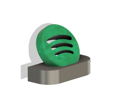 spotify logotipo característica música decoração 3d print model - Mito3D