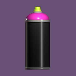 spray arte grafite 3d cor escala pintura modelo brinquedo 3d print model - Mito3D