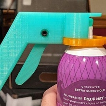 spray handle - supports needed aerosol hairspray holder paint spraygun hobby 3d print model - Mito3D