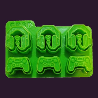 spruzzi taglio miniature cuffie console controller decorazioni spruzzatori frese francobolli francobollo giocare comando biscotto taglierina 3d print model - Mito3D