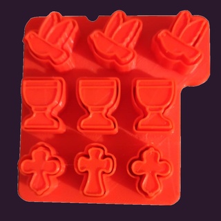 chispitas corte mezcla miniaturas comunión decoraciones asperja cortadores sellos sello Galleta cortador paloma cáliz cruzar 3d print model - Mito3D