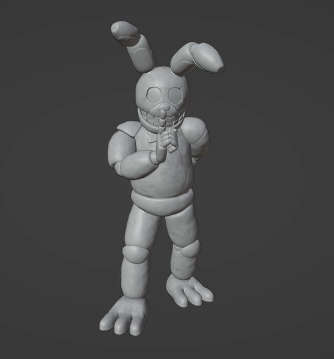 primavera bonny Springtrap fnaf coniglio rotto spaventoso 3dprint giocattolo statua fantasia immaginario creatura gioco Giochi giocattoli fnfaf3 3D print model - Mito3D