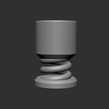 spring cup vase candle holder 3d print model - Mito3D