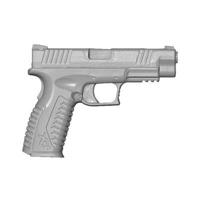 springfield waffenkammer xdm 4 5 pistole bluegun schimmel real größe scan werkzeuge xd40 9mm 40s rodler gewehr modell stütze formen kydex leder halfter basteln herstellung 3d print model - Mito3D