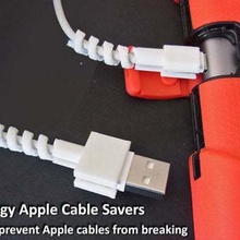 springy apple cable savers gadget useful unique travel saves saver samsung protects protector prevents practical phone money mobile iphone 5 6 ipad air handy galaxy device chraging charger accessory 3d print model - Mito3D