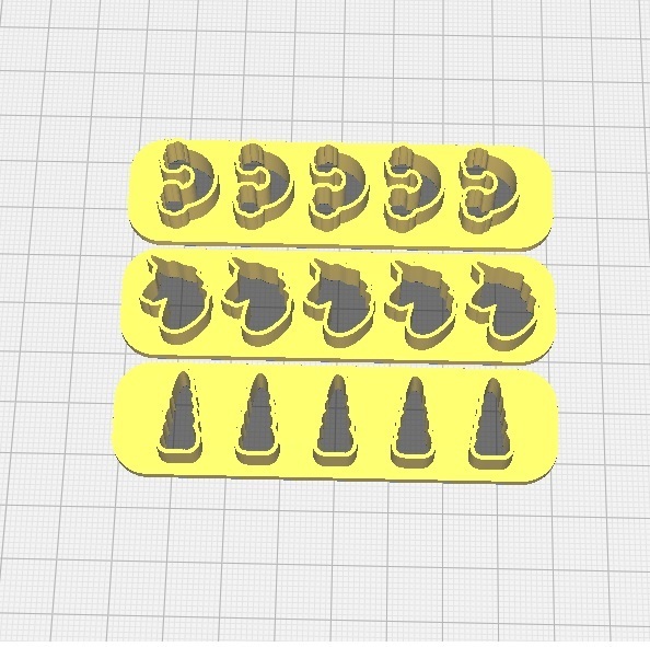 spruzzatori unicorno unicornio mini regola regla arcoiris 3D print model - Mito3D
