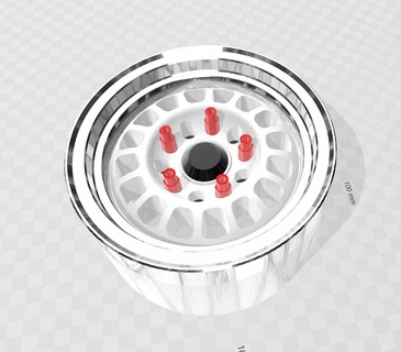 sprint hart cp-r wheel cpr rota track r 1 24 rim tamiya fujimi aoshima revell 3d print model - Mito3D
