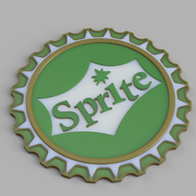 sprite bottle cap coaster drinks practical useful protect 3d print model - Mito3D