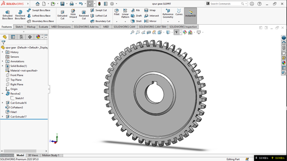 spur gear 3d print model - Mito3D