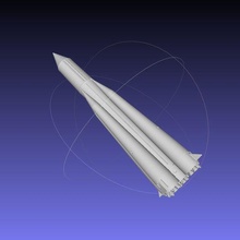 spoutnik lanceur fusée 3d printing miniature véhicule vaisseau spatial vol launch vehicle l'histoire 3d print model - Mito3D