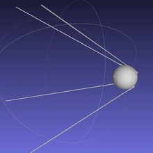 sputnik satellitare 3d printable dettagliata scala modello arte printing miniatura spazio navicella spaziale luce storia 3d print model - Mito3D