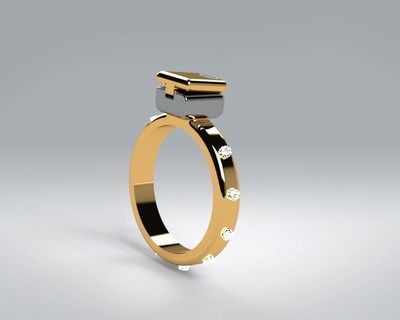 spy king ring source file art fashion jewelry design love passion 40k 30k pokimon 3d print model - Mito3D