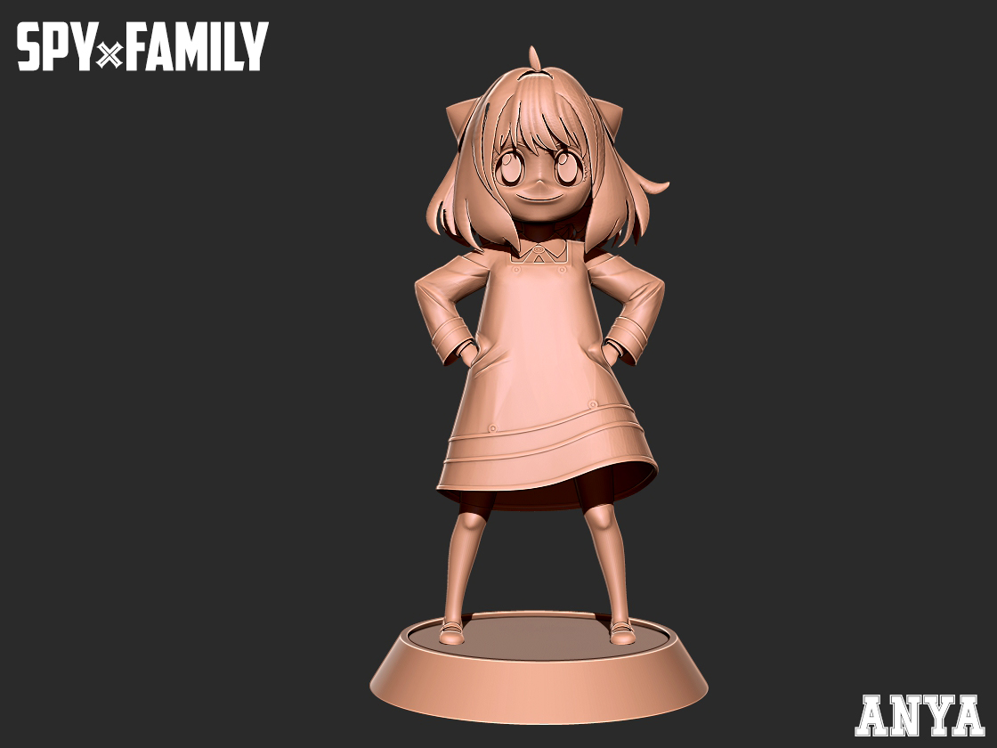 espiar familia anya forjar 3d impresión modelo anime spyxfamilia spyxfamilyanya escultura 1419studio juguete Arte digital manga juguetes coleccionables 3D print model - Mito3D