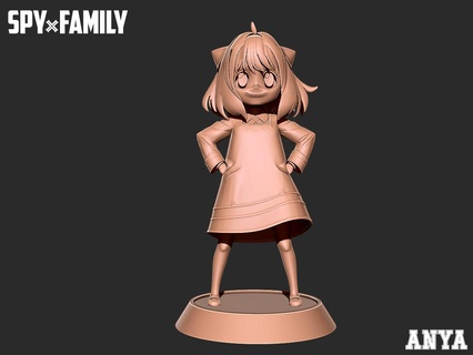 casus aile anya İşlemek 3d Yazdır model anime ailesi spyxfamilyanya heykel 1419studio Juguete Sanat oyuncak dijital manga oyuncaklar koleksiyon 3d print model - Mito3D