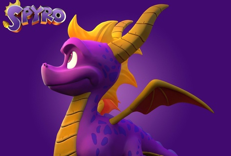 spyro Dragão videogame personagem fantasia herói 3dmodel playstation ativação desenho animado brinquedo 3d print model - Mito3D