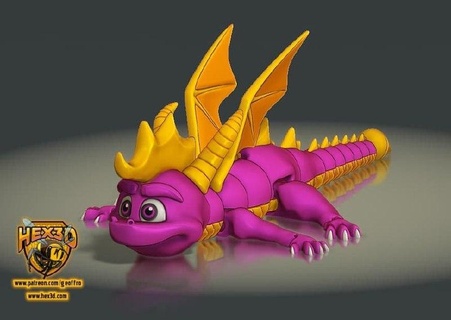 spyro articulated print place 3d print model - Mito3D