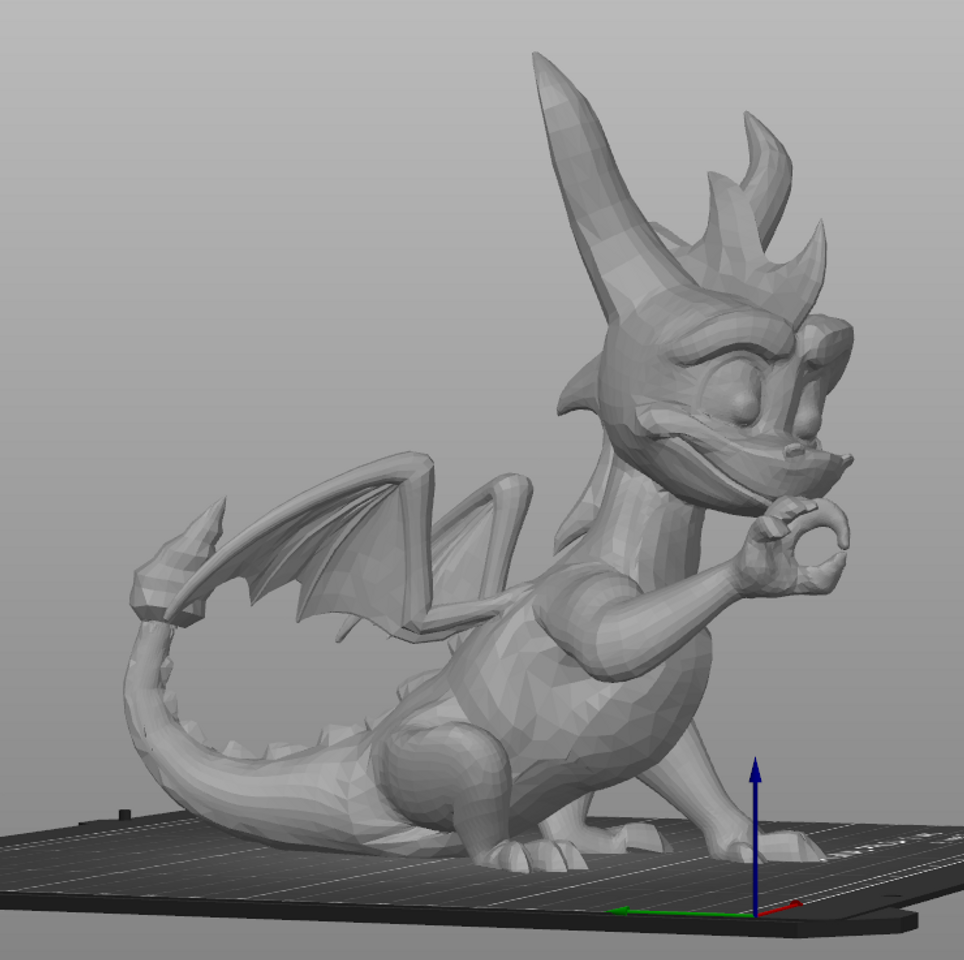 spyro continuar poses monocromo esculturas 3D print model - Mito3D