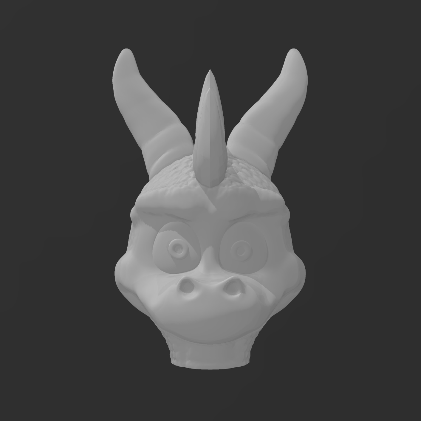 spyro head bust video games sony playstation 3D print model - Mito3D