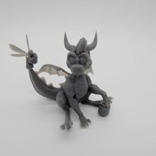 spyro thje dragon funart funsculpt art toy thedragon miniature painting high detail 3d print model - Mito3D
