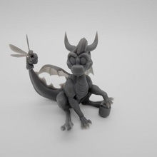 spyro de ejderha funart funsculpt sanat oyuncak Dragon minyatür resim yüksek detay 3d print model - Mito3D