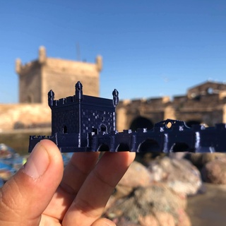 sqala Port essaouira Maroc Afrique architecture pirate tour Château fort point repère pirates Portugais cambre forteresse miniworld marocain miniworld3d maroc 3d print model - Mito3D